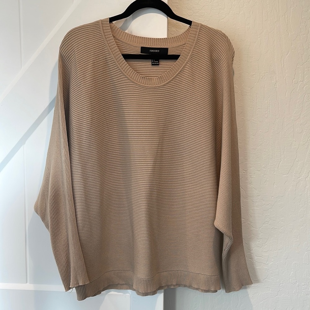 Slouchy ribbed oversized sweater